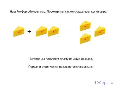 Презентация сложение - слайд 1 1 слайд презентации сложение