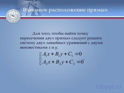 Презентация прямая линия на плоскости - слайд 7 7 слайд презентации прямая линия на плоскости