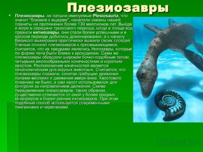 Презентация морские динозавры - слайд 4 4 слайд презентации морские динозавры