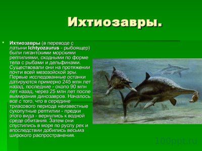 Презентация морские динозавры - слайд 1 1 слайд презентации морские динозавры