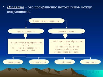 Презентация изолирующие механизмы - слайд 1 1 слайд презентации изолирующие механизмы
