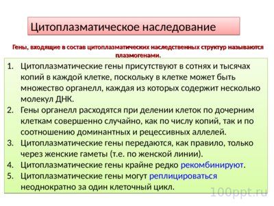 Презентация хромосомное и цитоплазматическое наследование - слайд 1 1 слайд презентации хромосомное и цитоплазматическое наследование
