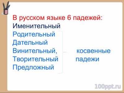 Презентация падежи имен существительных - слайд 1 1 слайд презентации падежи имен существительных