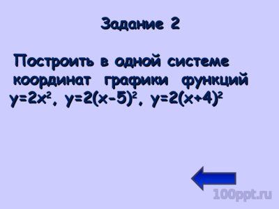 Презентация квадратичная функция - слайд 6 6 слайд презентации квадратичная функция