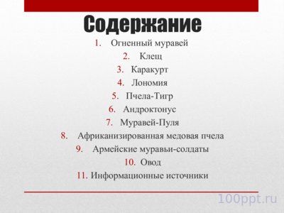 Презентация самые опасные насекомые в мире - слайд 1 1 слайд презентации самые опасные насекомые в мире