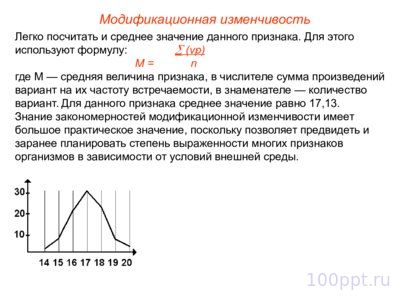 Презентация модификационная изменчивость - слайд 13 13 слайд презентации модификационная изменчивость