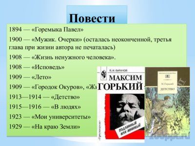 Презентация биогафия Максима Горького - слайд 10 10 слайд презентации биогафия Максима Горького